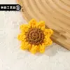 Hilo Ganchillo Flor de Girasol Cabeza Producto Terminado Decoración Accesorios DIY Ramo de Flores Tejidas Simulación Decoración de Escena Mayoreo