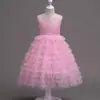 Vestido de Fiesta de Noche para Niña Pequeña, Vestido de Niña, Vestido Rojo para Dama de Honor de 3 a 12 Años, Vestido de Princesa de Malla de Encaje para Niños