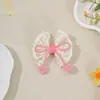 Pinza para el pelo con lazo de encaje para bebé, accesorios para el pelo, estilo nuevo y exquisito, japonés coreano, accesorios para el pelo de tela totalmente envuelta, no daña el pelo del bebé