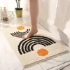 Entrega Internacional Temu Tapete de Chão para Banheiro Toilet Desenho Animado Imitação de Caxemira Resistente a Manchas e Fácil de Cuidar Tapete para Porta de Entrada