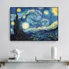 Pintura Decorativa Céu Estrelado de Van Gogh Adesivos de Parede Quarto Dormitório Cartaz Autoadesivo Sala de Estar Fundo de Sofá Papel de Parede Abstracto Mural