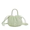 Bolso de Bolsillo Plegado Bolso de Mujer 2024 Nuevo Transfronterizo Cubo con Cordón Bolso de Mano Hombro Cruzado Bolso Cubo con Cordón