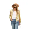 9381 Chaqueta de Mujer con Lentejuelas y Mangas Largas, Novedad Otoño e Invierno Amazon Europea y Americana Transfronteriza