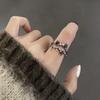 Anillo Thorns Dark Angel para mujer, moderno, de nicho, de alta gama, sin decoloración, apertura ajustable, para novia y pareja.