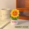 Decoração de Mesa Girassol Enfeites Artesanais Decoração de Escritório Flor Tecida Produto Acabado Presente de Aniversário para Mulheres Novo Estilo