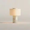 Lámpara de mesa recargable ambiental de mármol natural para dormitorio, estudio, hotel, bar, mesita de noche, mesa de comedor y escritorio