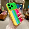 Capa personalizada com cores de arco-íris em retalhos, adequada para iPhone 17 Pro Max, Apple 18 Pro e iPhone 15/16, cobertura total