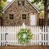 1 Peça Guirlanda Artificial de Flores Silvestres de Primavera para Porta da Frente  Guirlanda Floral Colorida Estilo Fazenda com Flores Artificiais Mistas e Folhagens para Decoração de Parede Interna e Externa, Cabana Rústica, Casamento, Dia das Mães, Formatura, Decoração de Casa o Ano Todo