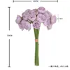 Flores Artificiais Transfronteiriças Buquê de Peônias com 27 Flores Camélia Rosa Amarradas com Ráfia Fabricante de Flores Artificiais Estilo Ins Artigos de Ano Novo