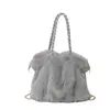 Bolsas de Pelúcia Outono e Inverno para Mulheres, Bolsas de Ombro Fofinhas e Peludas, Grande Capacidade, Bolsas de Mão da Moda para Mulheres, Bolsas Peludas Casuais