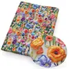 Bordado imitação flor abóbora série primavera lona de poliéster ou tecido de lona roupas artesanais acessórios DIY