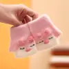 Guantes de invierno para niños de 0 a 4 años, cálidos, lindos, de dibujos animados, para niños y niñas, engrosados, de lana para niños, con tapa abatible, de medio dedo