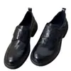 Otoño 2026 Nuevos Zapatos JK de Estilo Británico Puntera Redonda Velcro Suela Gruesa Mocasines para Mujer Piel Suave Mocasines Antideslizantes