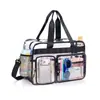 Bolsa tote grande transparente de PVC más vendida transfronteriza, bolsa de seguridad para conciertos, bolsa de hombro y cruzada de gran capacidad para portátil