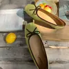 Zapatos de Resorte y Otoño Estilo Coreano Nicho de Lino Estilo Miu Zapatos Individuales con Lazo, Punta Cuadrada, Planos Estilo Ballet Zapatos de Abuela Inspirados en Chanel