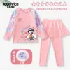 Nuevo Traje de Baño Zootopia Judy para Niñas, Dos Piezas con Mangas Largas y Pantalones Largos, Protección Solar, Secado Rápido, Conjunto de Ropa de Baño para Niñas