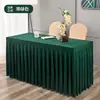 Mantel de Mesa de Conferencias Rectangular Rayas Habitación Exposición Evento Cubierta de Mesa de Terciopelo Borde de Mesa