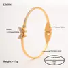 Joyería para Manos Europea y Americana Anillo Geométrico Corte de Línea Árbol de la Vida Diamante de Barro Incrustado Accesorios de Pulsera Pulsera de Acero de Titanio para Mujeres