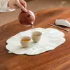 Bordado Jacquard con Motivos Florales, Nuevo Camino de Mesa Estilo Chino, Salvamanteles Aislante para Mesa de Centro, Soporte para Tetera, Accesorios para Manteles, Juego de Té Seco