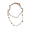 Collar de Vidrio Apilable de Doble Capa Color Dopamina Lujo Ligero Nicho Exquisito Cadena para Clavícula Versátil Accesorios para Collares Venta al por Mayor