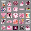 50 piezas de pegatinas de baloncesto para mujer, graffiti rosa, impermeables, para decorar laptops, agendas, equipaje y teléfonos