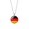 Copa del Mundo de Comercio Exterior 32 Países Collar con Bandera Colgante de Balón de Fútbol Collar para Hombres y Mujeres Cadena para Suéter Joyería Venta al por Mayor