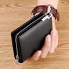 Cartera corta multifuncional King Paul de piel de vacuno auténtica para hombre, tarjetero multitarjeta, venta al por mayor.
