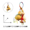 Pingente chaveiro criativo de casca de cabaça natural, item decorativo de cura com tema de floresta, acessório trançado feito à mão para bolsas