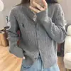 Bordado de Caballo Pequeño Raffaello 2026 Principios de Primavera Cárdigan de Punto Trenzado Suéter Chaqueta de Cuello Redondo Retro para Mujer Otoño Invierno Top