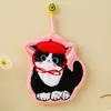 Toalla de mano toalla bordado gato lindo niños toalla para colgar forro polar de coral absorbente suave admite personalización de lotes pequeños