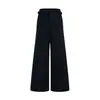 Ropa de Mujer de Seda Naranja # Pantalones Cargo Casuales Azul Marino Estilo Chica Americana Caliente para Mujer en Otoño e Invierno, Pantalones de Pierna Ancha Versátiles con Caída hasta el Suelo