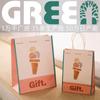 Bolsa de Empaque para Regalo Té con Leche Café Repostería Bolsa de Tote Bolsa de Papel Kraft para Postres Bolsa Impermeable para Souvenir Biodegradable