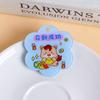 Llavero con tarjeta de personaje de fruta, colgante acrílico de doble cara, buen colgante de caqui, joyería DIY hecha a mano con materiales