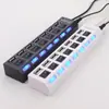 HUB USB2.0 de 7 portas divisor de computador HUB com interruptor HUB divisor de computador versão de velocidade atacado
