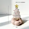 Árbol de Navidad de Cristal Giratorio Regalo de Navidad Adorno de Escritorio 6.5 cm 8.5 cm Regalo