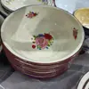 Bacia Espessa de Esmalte Puro Dupla Aprofundada Bacia de Casamento Restaurante Catering Antiga Nostálgica Retro Clássica Lavatório Bacia para Pés