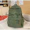 Mochila Feminina Versátil Estilo Coreano de Veludo com Duplo Compartimento, Nova Tendência 2025, para Estudantes Universitárias e do Ensino Médio
