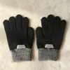 Luvas de Tricô de Cinco Dedos para Crianças Outono e Inverno Color Block Patch de Couro Forro de Lã Acolchoado Quente Luvas para Crianças Luvas de Proteção Contra o Frio para Crianças