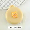 Pente dobrável fofo de desenho animado com Air Bag, pente massageador com espelho integrado, compacto, portátil, mini pente com almofada de ar, pente pequeno