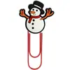 Clipes de papel de PVC criativos de desenho animado de Natal, material de escritório, clipes de papel grandes para DIY