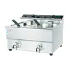 Novo modelo de fritadeira elétrica de bancada de um cilindro e uma tela, fritadeira elétrica automática de grande capacidade comercial para lanches e espetinhos fritos