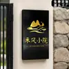 Placa de puerta de acero inoxidable con un acabado espejo de alta gama, lujo ligero y creativo para puertas de entrada, letreros de números para villas y centros comerciales