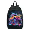 Mochila Escolar Infantil de 16 pulgadas Estampado Camión Monstruo Mochila para Estudiante de Primaria Niño y Niña