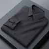 Camisa Masculina de Outono e Inverno de Veludo Espessado Imitação Lã de Manga Comprida Camisa Quente Masculina Casual de Negócios Escovada
