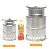 Fogareiro portátil de carvão para exterior fogareiro de álcool sólido aço inoxidável espessado fogareiro de piquenique grande
