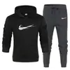 Conjunto de Sudadera Deportiva Europea y Americana Transfronterizo para Hombres y Mujeres, Conjunto Deportivo de Dos Piezas para Hombre Otoño e Invierno con Capucha, Venta Directa Talla Europea