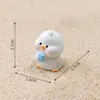 Paisaje en miniatura, figura de pato de playa de verano creativa y linda, accesorio decorativo soñador, adorno para escritorio o coche