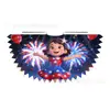 Xale Infantil Personalizado de Fabricante para o Dia da Independência Americana com Estrelas Vermelhas, Azuis e Brancas para Crianças e Bebês para Fotos de Formatura e Apresentações