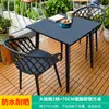 Conjunto de Mesa e Cadeiras para Varanda Externa Mojia de Três Peças Mesa de Centro Pequena Casual Cadeira de Plástico Mesa de Terraço com Duas Cadeiras Mesa e Cadeiras para Chá da Tarde