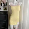 Vestido Suspenseiro com Design de Argola para Perna em Renda Contrastante, Estilo 'Garota Sexy Quente', Modelador de Cintura com Saia para Quadril, Estilo Pura Luxúria
